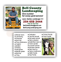 Bell County Lanscaping Business Card